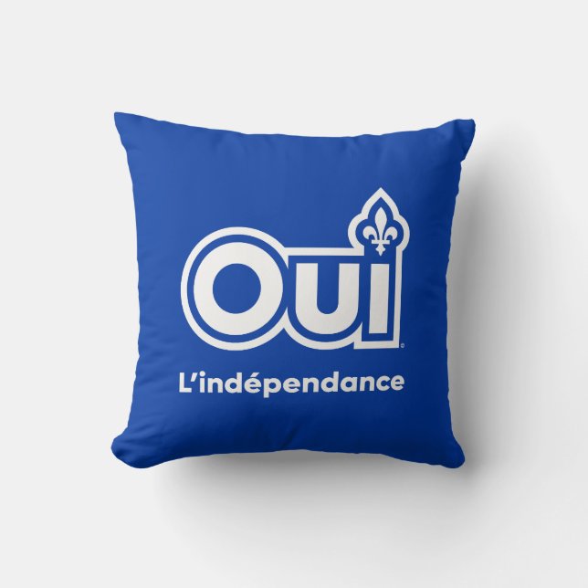 OUI Quebec Referendum Cushion (Front)