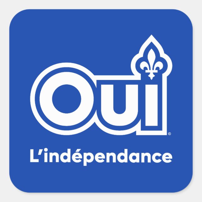 OUI Quebec Referendum Square Sticker (Front)