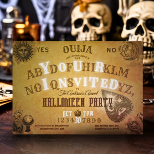 Ouija Ghost Vintage Gothic Wicked Spooky Party Boo Invitation