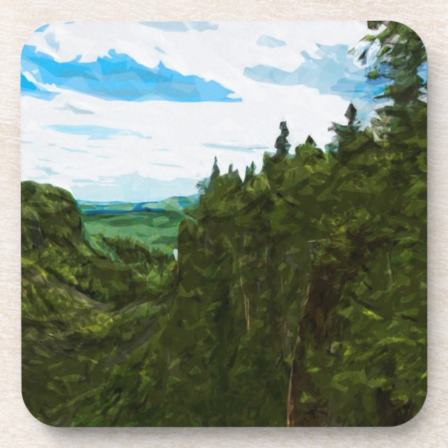 Ouimet Canyon Canada Abstract Impressionism Coaster (Front)
