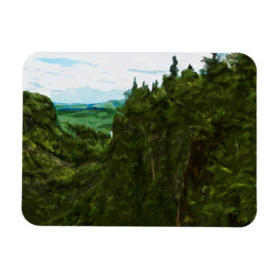 Ouimet Canyon Canada Abstract Impressionism Magnet