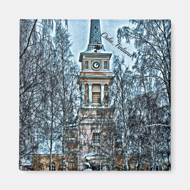 Oulu, Finland Church Magnet (Front)