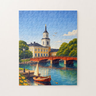 Oulu Finland Jigsaw Puzzle Vintage Travel