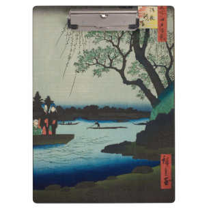 Oumaygashi – Vintage Japanese Edo River Scene Clipboard