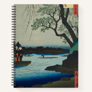 Oumaygashi – Vintage Japanese Edo River Scene Notebook