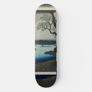 Oumaygashi – Vintage Japanese Edo River Scene  Skateboard