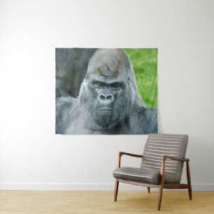 Oumbi's Power A Silverback Portrait Tapestry