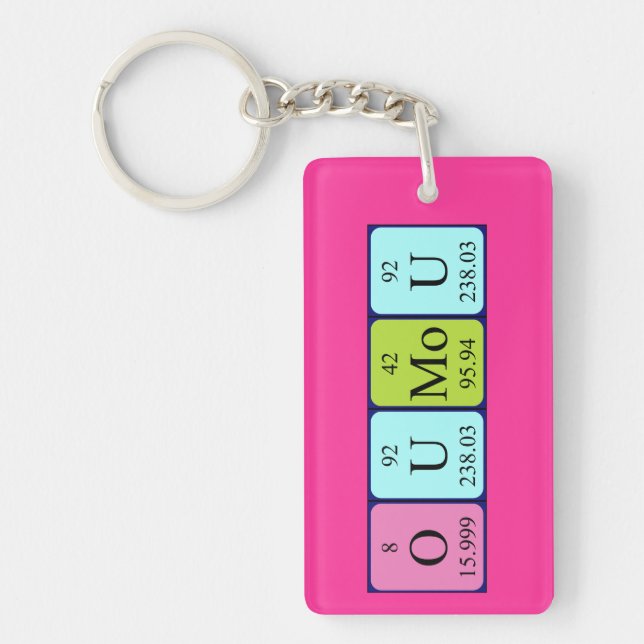 Oumou periodic table name keyring (Front)