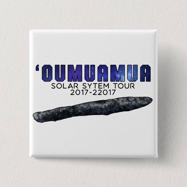 Oumuamua 15 Cm Square Badge (Front)