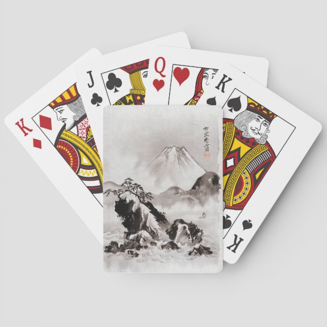 ount Fuji (1887) vintage Japanese illustration  Playing Cards (Back)