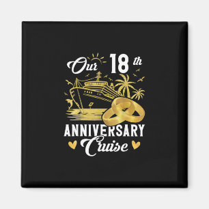 Our 18th Anniversary Golden Cruise Vacation Couple Magnet