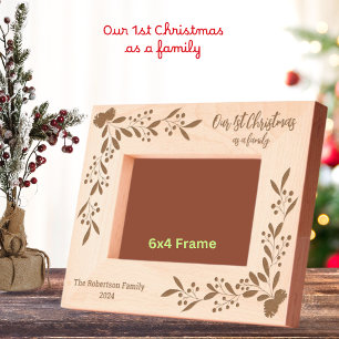 Our 1st Christmas as a Family Personalised  Etched Frames