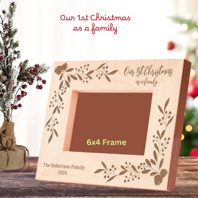 Our 1st Christmas as a Family Personalised  Etched Frames (Creator Uploaded)