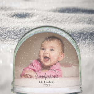 Our 1st Christmas as Grandparents Baby Photo Snowglobe