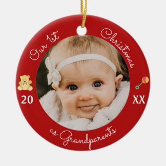 Our 1st Christmas as Grandparents Photo Ornament
