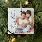 Our 1st Christmas Script Vertical Photo Snowflake