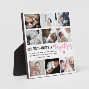 Our 1st Father's Day Together - Custom 9-Photo  Plaque