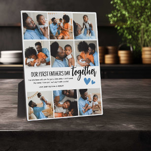 Our 1st Father's Day Together! Photo Collage Plaque