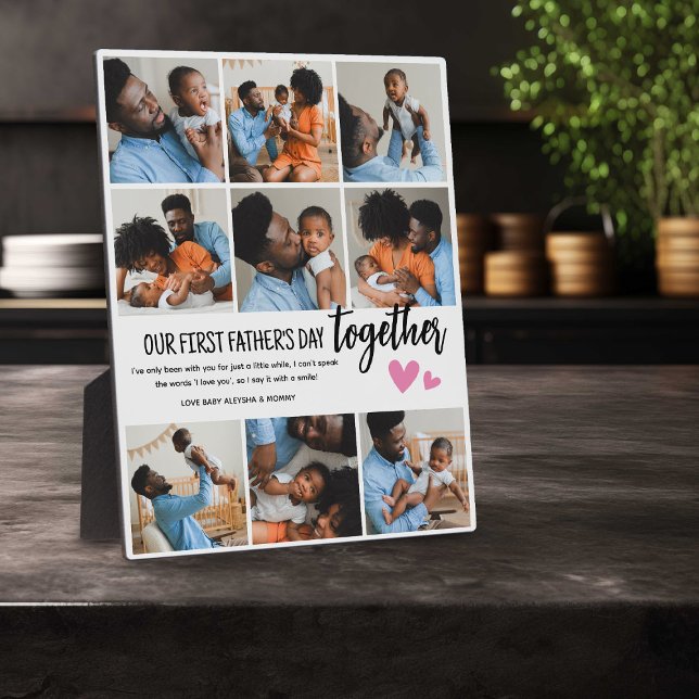 Our 1st Father's Day Together! Photo Collage Plaque (Creator Uploaded)