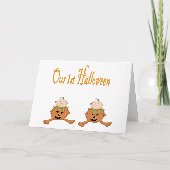 Our 1st HALLOWEEN (TWINS) Card (Front)