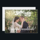 Our 1st Hanukkah Photo Holiday Card<br><div class="desc">This wonderful card with "Happy Hanukkah!" in white print on the front and the words, "Our 1st Hanukkah so full of love, happiness and joy, sent from above! Sending you wishes for health and peace, love and blessings that never cease! Light & Love!" on the back is perfect for any...</div>