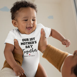 Our 1st Mother's Day Together Baby Bodysuit