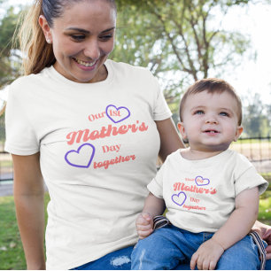 Our 1st Mother's Day Together Matching Mum Tri-Blend Shirt