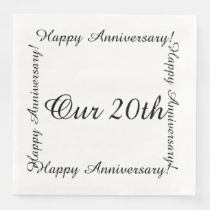 Our 20th Happy anniversary Napkin