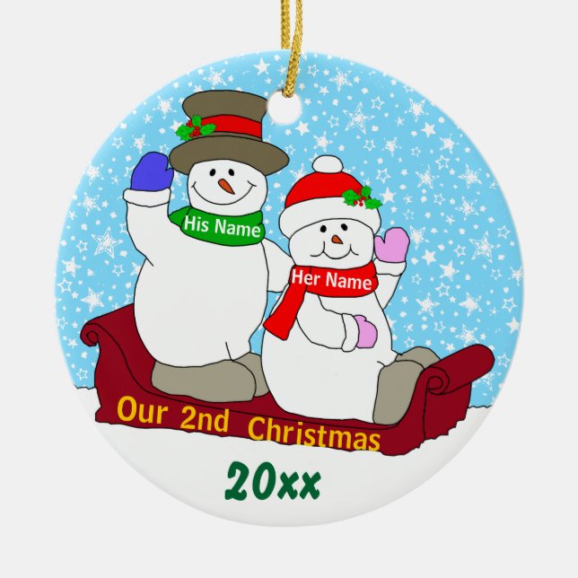 Our 2nd Christmas Ceramic Tree Decoration (Front)