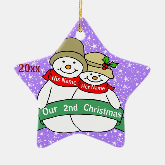 Our 2nd Christmas Ceramic Tree Decoration (Front)