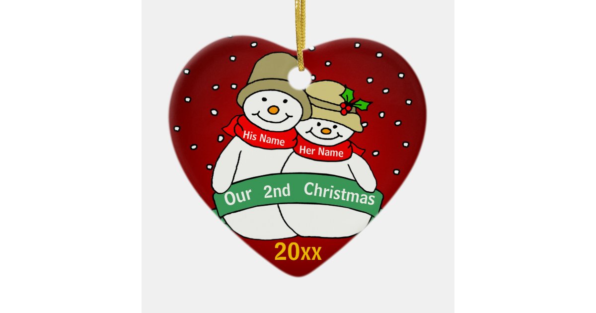 Our 2nd Christmas Christmas Ornament Zazzle.co.uk