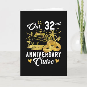 Our 32nd Anniversary Golden Cruise Vacation Couple Card