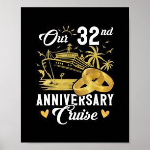 Our 32nd Anniversary Golden Cruise Vacation Couple Poster