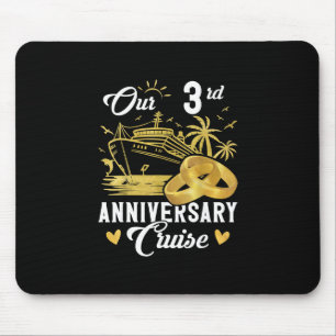 Our 3rd Anniversary Golden Cruise Vacation Couple Mouse Mat