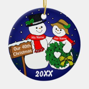 Our 40th Christmas Ceramic Tree Decoration
