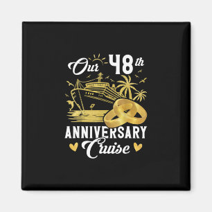 Our 48th Anniversary Golden Cruise Vacation Couple Magnet