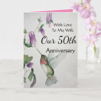 Our 50th Anniversary My Wife With Love Hummingbird
