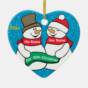 Our 50th Christmas Ceramic Tree Decoration