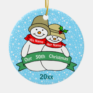 Our 50th Christmas Ceramic Tree Decoration
