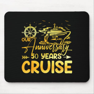Our 50th wedding anniversary cruise trip husband w mouse mat
