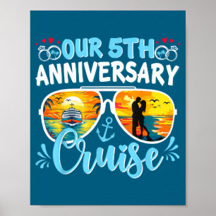 Our 5th anniversary cruise husband wife couples cr poster
