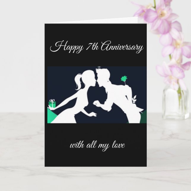 ***OUR 7th ANNIVERSARY*** ANNIVERSARY CARD (Orchid)