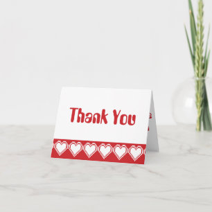 Our 8-Bit Hearts in Cherry Thank You Card