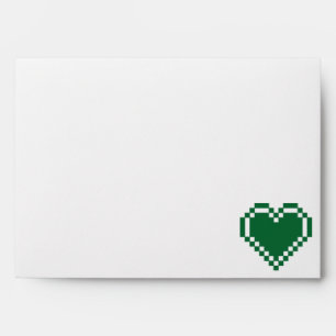 Our 8-Bit Hearts in Green Envelopes