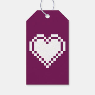 Our 8-Bit Hearts in Wine Gift Tag