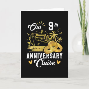 Our 9th Anniversary Golden Cruise Vacation Couple  Card