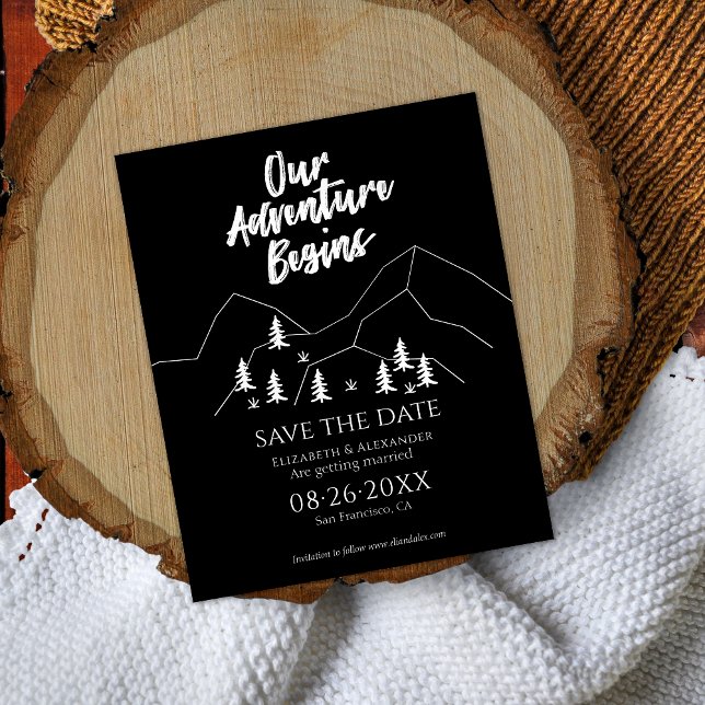 Our Adventure Begins Forest Wedding Save The Date (Creator Uploaded)