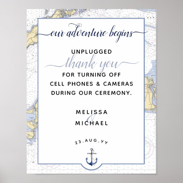 Our Adventure Begins | Martha's Vineyard Wedding Poster (Front)