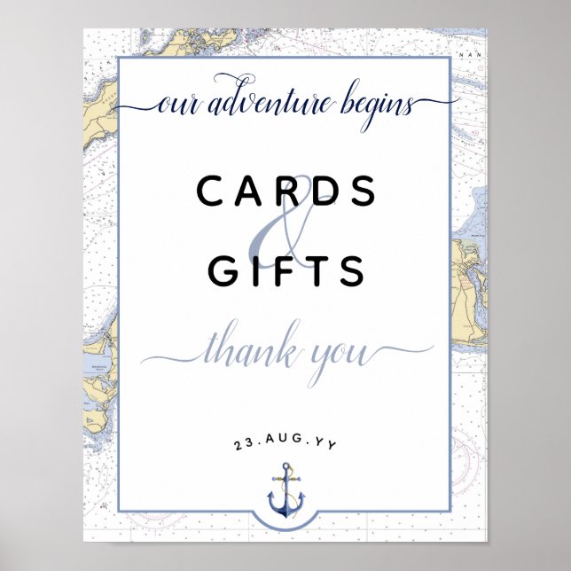 Our Adventure Begins | Martha's Vineyard Wedding Poster (Front)