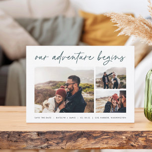 Our Adventure Begins   Multi Photo Save The Date
